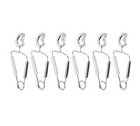 FELTECHELECTR Pinzas para Cocina de Acero Inoxidable 6 Piezas, Pinzas para Caracoles Resorte, Ergonómicas y Resistentes al Calor, Utensilios para Mariscos y Barbacoa, Tamaño Compacto y Práctico