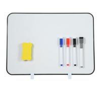 FELTECHELECTR Pizarra Magnética de Doble Cara Mini Pizarra de Plástico y Metal Borrador 3 Bolígrafos y Soporte para Oficina y Hogar Color Aleatorio