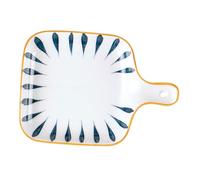 FELTECHELECTR Plato de Cocina Resistente Horno y Microondas Diseño Nórdico Madera Plato Versátil para Aperitivos Postres y Cenas Capacidad Amplia y Forma Estable