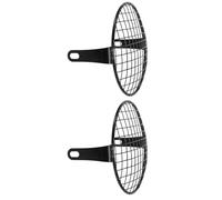 FELTECHELECTR Protectores de Faros para Motocicleta 2 Piezas Rejilla Metálica de Hierro Vintage 156 CM Cubierta Protectora Resistente Intemperie para Luces Delanteras Mejora Visibilidad y