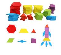 FELTECHELECTR Rompecabezas De Madera 155 Piezas De Formas Geométricas para Niños, Juguete Educativo Creativo, 350g, Colores Brillantes, Desarrollo Sensorial y Coordinación Mano-Ojo, Juego Infantil