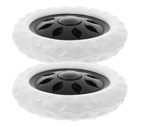 FELTECHELECTR Ruedas Giratorias de Repuesto Negras para Carrito Compra, Ruedas de Alta Resistencia para Carros de Compras, Accesorio Duradero para Transporte Fácil y Estable, Par de 2 Unidades