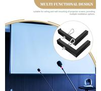 FELTECHELECTR Soporte en Forma de L para Pantalla de Proyector Metálico Ajustable de 6 Pulgadas con Gancho Soporte de Pared y Techo para Instalación en Aulas Hogar y Teatros
