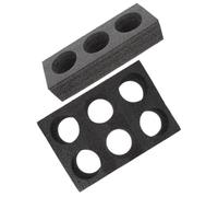 FELTECHELECTR Soporte para Tazas de Café Portátil de Espuma Negra, Bandeja Porta Bebidas 3 y 6 Orificios, Anticolisión, Adecuado para Llevar y Transportar Bebidas en Reuniones, Picnics