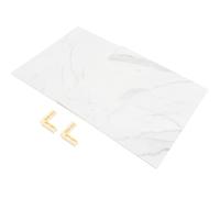 FELTECHELECTR Tablero de Fondo Fotográfico de 40X40 CM PVC Resistente Diseño Mármol Blanco 2 Piezas Reutilizables para Fotografía de Alimentos Joyas y Cosméticos Accesorios para Estudio