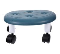FELTECHELECTR Taburete Ruedas Pequeñas, Asiento Cómodo y Rotativo de 360 Grados, Banqueta Multifuncional de PP y Aleación de Aluminio para Cuarto de Baño y Hogar