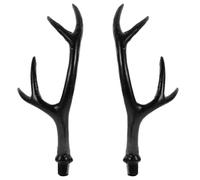 FELTECHELECTR Tocado de Cuerno de Ciervo Simulado Grande Negro para Halloween Accesorio para Disfraz y Cosplay Aro de Pelo Creativo para Fiestas y Carnavales Par de Diademas Decorativas