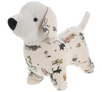 FELTECHELECTR Tope de Puerta Evita Golpes Puertas Forma de Perro Adorable, de Algodón y Lino Arena Fina, Portátil y Decorativo para Cocina y Estudio