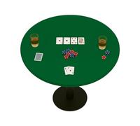 Feltectors Mantel Redondo de Fieltro para Juego de Cartas, Puente de póquer, Cubierta de Mesa de dominó Mahjong, elástico Ajustable para 36 a 48 Pulgadas (Verde, 36)
