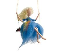 Feltsky Kit de fieltro de aguja de hadas para principiantes, incluye todo, kit de manualidades de nivel principiante, 15 cm de altura (azul)