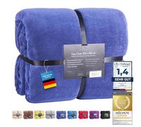 Feluna Manta de Peluche XXL Manta de Microfibra Manta de Estar con Tacto de Cachemira 220 x 200 cm (Indigo)