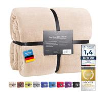 Feluna Manta de Peluche XXL Manta de Microfibra Manta de Estar con Tacto de Cachemira 220 x 200 cm (Vainilla)