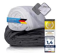 Feluna Manta de peso XXL, 155 x 200 cm, 8 kg, manta antiestrés, manta de relajación, para trastornos de ansiedad y sueño, color blanco