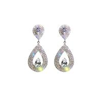 Female Personality Crystal Wedding Jewelry Girlfriend Gift High-End Earrings