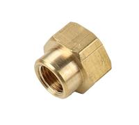 Female Thread 1/8" 1/4" 3/8" 1/2" 3/4" Brass Pipe Fitting Copper Hose Hex Coupling Coupler Fast Connetor For Water Fuel Gas(1l2F to 1l2F) Plumbing Fittings