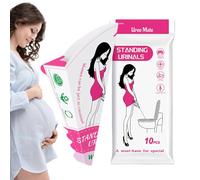 Female Urine Funnel, 10-Piece Foldable Pee Funnel for Women, Spill-Proof Single Time use Paper Urination Device, Waterproof Design for Road Trips, Outdoor Events, Hospital Use, Travel