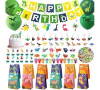 FEMBW Dino Relleno Piñata de Cumpleaños Infantil, 172 Piezas Dinosaurios Juguetes Piñatas para Niño, Regalos Cumpleaños Niños, Rellenar Bolsas de Fiesta