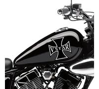 FEMEIN para Yamaha Vstar V-Star XV250 XVS650 XVS1300 XVS1100 Route 66 Calcomanía Cruzada Pegatinas De Carenado Calcomanías De Tanque De Combustible Pegatina De Vinilo