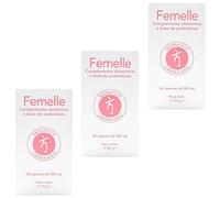 Femelle - Pack Ahorro 3 x 30 Cápsulas - Con Lactobacillus para el Equilibrio de la Microbiota - Probiótico para la Flora Vaginal y Salud Íntima - Prevención de Cistitis y Candidiasis