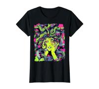 Femenina Mitología Griega Diosa Sexy Medusa Serpientes Cabello Camiseta gráfica económica, Mujer, Negro, S