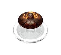 Femenino Ángel de Fuego con Llamas del Infierno PopSockets PopGrip para MagSafe