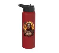 Femenino Ángel de fuego con llamas del infierno Stainless Steel Insulated Water Bottle