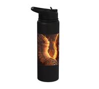 Femenino Ángel de fuego con llamas del infierno Stainless Steel Insulated Water Bottle