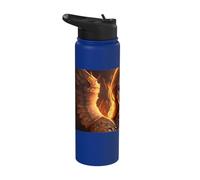 Femenino Ángel de fuego con llamas del infierno Stainless Steel Insulated Water Bottle