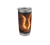 Femenino Ángel de fuego con llamas del infierno Vaso térmico de acero inoxidable de doble pared