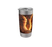 Femenino Ángel de fuego con llamas del infierno Vaso térmico de acero inoxidable de doble pared