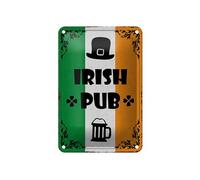 FEMER Cartel de chapa, 12 x 18 cm, diseño de pub irlandés, cerveza, alcohol, metal