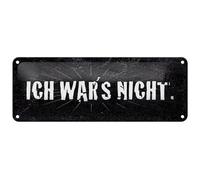 Femer Cartel de chapa, 27 x 10 cm, texto en alemán "Ich wars nicht Deko Schild