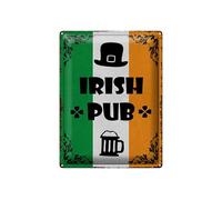 FEMER Cartel de chapa 30 x 40 cm Pub Irlandés Cerveza Alcohol Metal Decoración Cartel