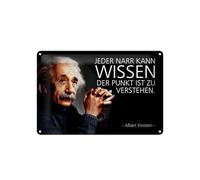 Femer Cartel de chapa con cita 20 x 30 cm Einstein El punto es entender