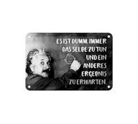 Femer Cartel de chapa con cita de Einstein, 12 x 18 cm, cartel , siempre haciendo lo mismo