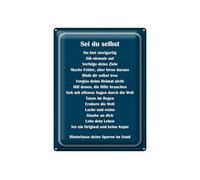 Femer Cartel de chapa con texto en alemán "Sei du selbst" (30 x 40 cm)