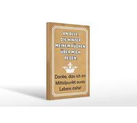 Femer Cartel de madera, 20 x 30 cm, con texto en alemán "An Alle, die hinter meinem rückden reden Deko Schild