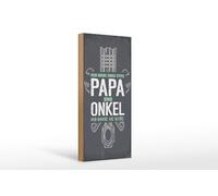 Femer Cartel de madera, 27 x 10 cm, texto en alemán "Ich habe zwei Tittel Papa und Onkel Deko Schild