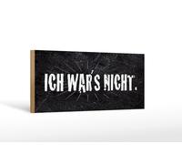 Femer Cartel de madera, 27 x 10 cm, texto en alemán "Ich wars nicht Deko Schild