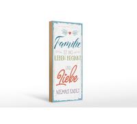 Femer Cartel de madera con texto en alemán "Familie ist wo Leben beginnt und Liebe nie End"