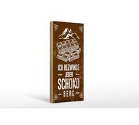 Femer Cartel de madera con texto en alemán "Ich bezwinge jeden Schoko-Berg Deko Schild
