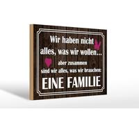 Femer Cartel de madera con texto en alemán "Wir haben nicht alles was wir wollen Deko Schild