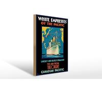 Femer Cartel de madera de viaje 30 x 40 cm, diseño de empresses of the Canadian Pacific