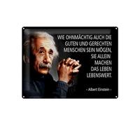 Femer Einstein - Placa decorativa (30 x 40 cm), diseño de personas buenas y justas