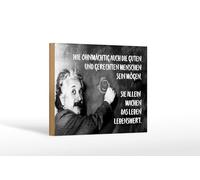 Femer Einstein Tafel - Placa decorativa (madera, 12 x 18 cm), diseño de personas buenas y justas