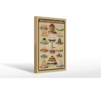 Femer Placa de madera para hornear 20 x 30 cm, Jellies Creams and sweet dishes Pastel Variations