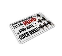 Femer Postal de chapa con texto en alemán "Was besser ist als ein Hund zwei Deko Schild
