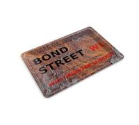 Femer Postal de chapa de Londres, 14 x 10 cm, Bond Street W1, cartel decorativo de metal