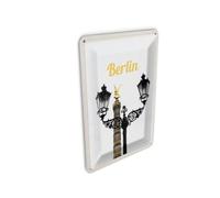 Femer Postal de chapa de viaje, 10 x 14 cm, Berlín, Alemania, columna de la victoria, cartel de viaje