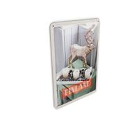 Femer Postal de chapa de viaje, 10 x 14 cm, diseño de ciervo de Finlandia